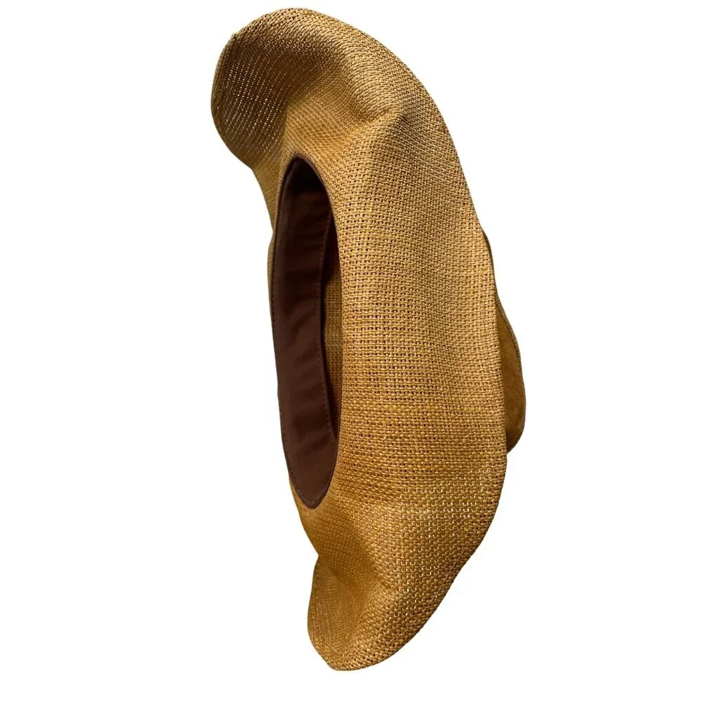 Wolverine Western Wear Womens Brown Feathered Straw Cowboy Hat M SKU 9388 - Picture 9 of 13